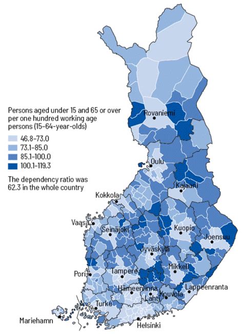 Finland: population by region 2022 .